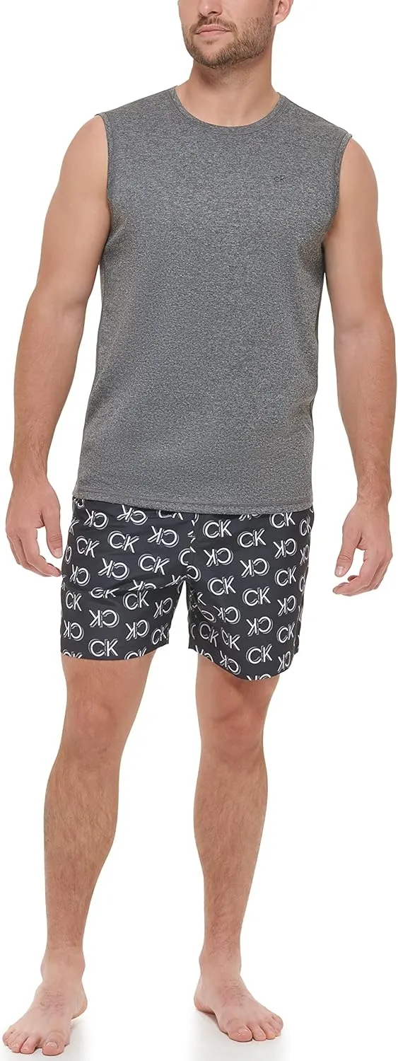 Calvin Klein Men's Standard UPF 40  Sleeveless Quick Dry Swim Shirt