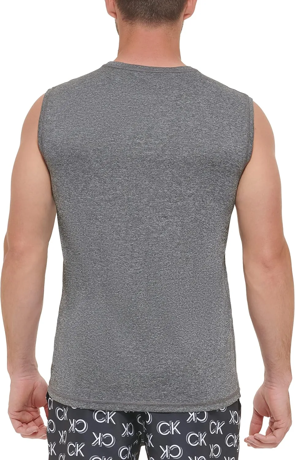 Calvin Klein Men's Standard UPF 40  Sleeveless Quick Dry Swim Shirt