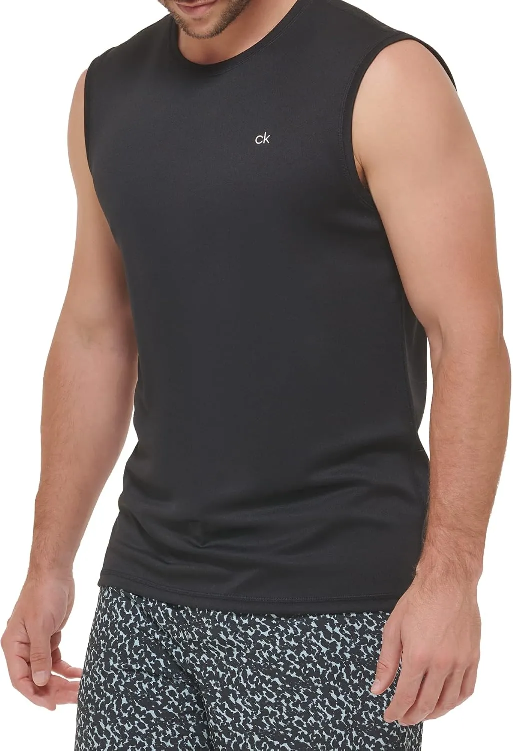 Calvin Klein Men's Standard UPF 40  Sleeveless Quick Dry Swim Shirt