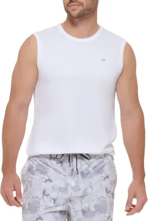 Calvin Klein Men's Standard UPF 40  Sleeveless Quick Dry Swim Shirt