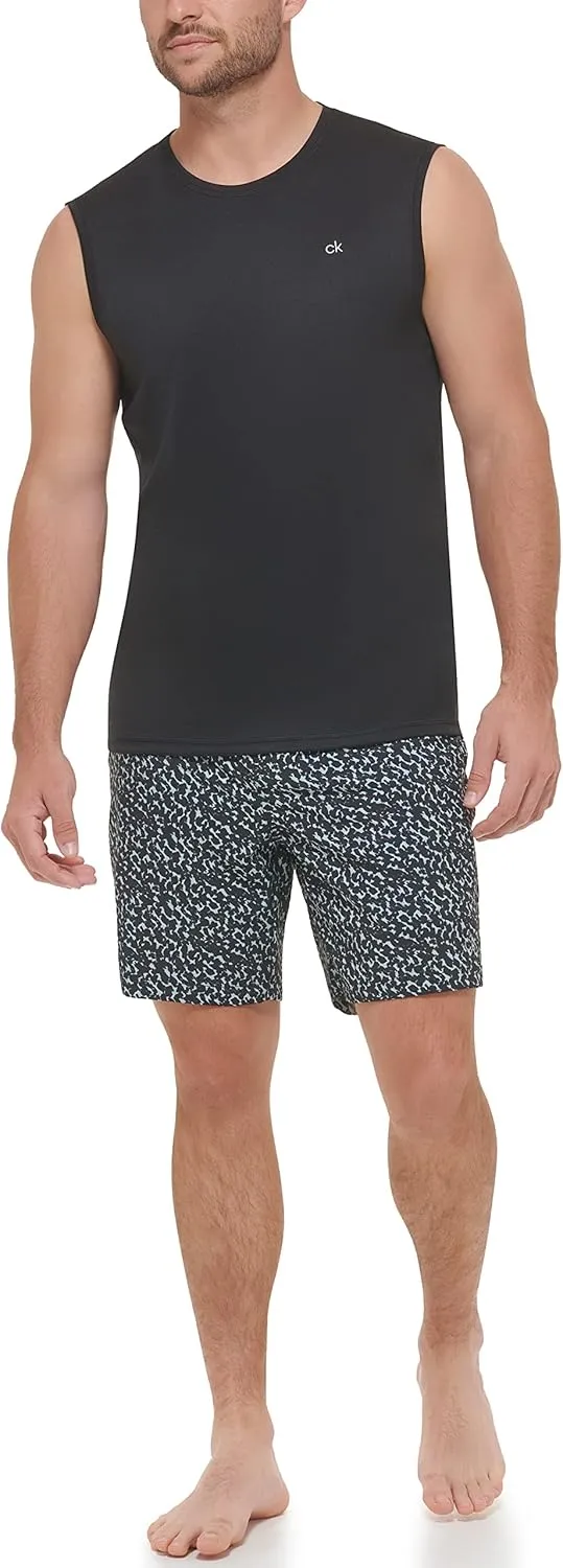 Calvin Klein Men's Standard UPF 40  Sleeveless Quick Dry Swim Shirt
