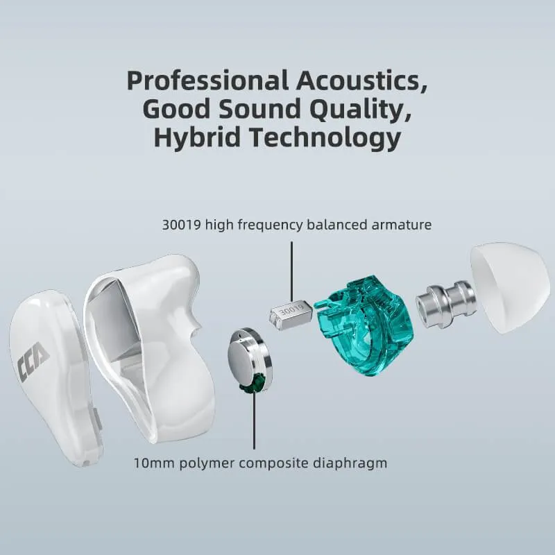 CCA-CC4 HIFI Hybrid Bluetooth 5.2 Technology Wireless Earphone