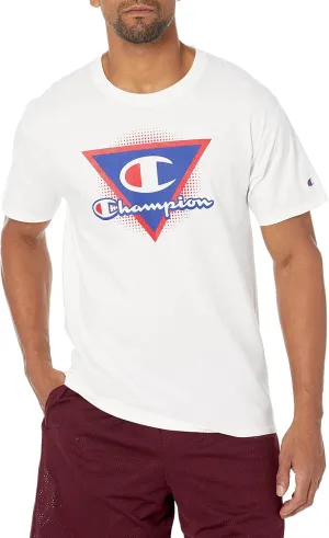 Champion Men's Classic T Shirt, Triangle Graphic