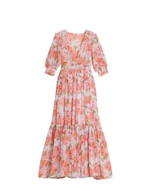 Chiffon Gown - Lilac Bouqet