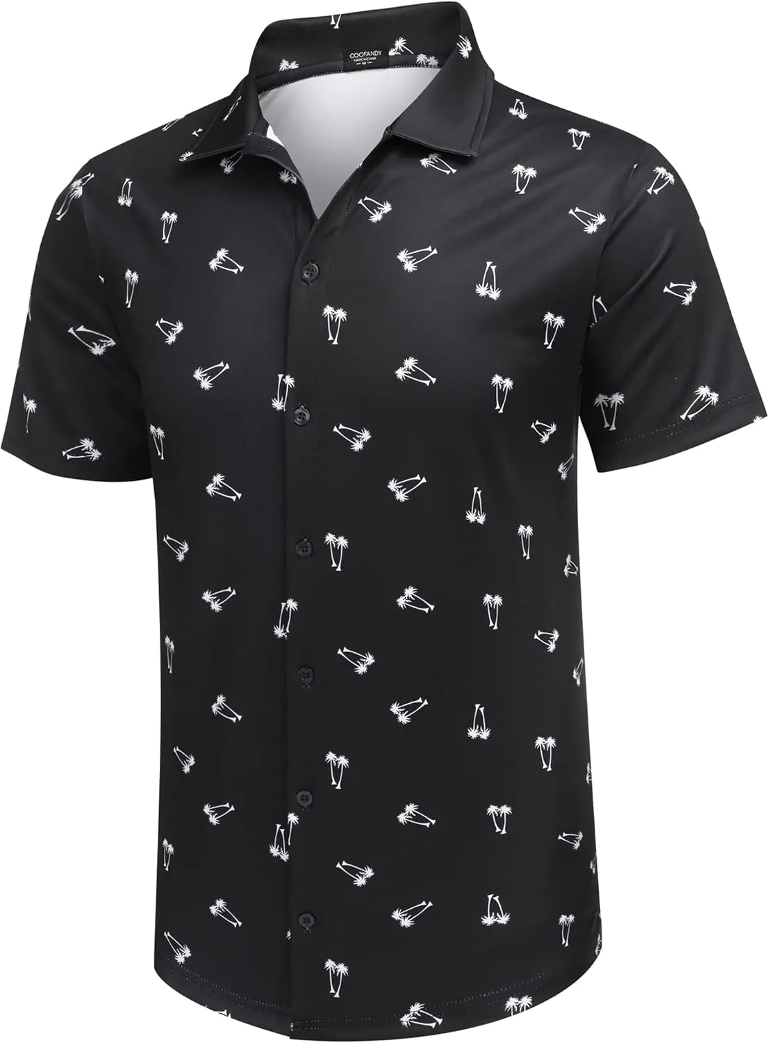 COOFANDY Mens Casual Button Down Shirt Short Sleeve Wrinkle Free Shirts Summer Shirt