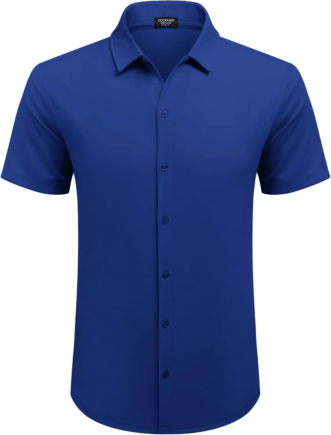 COOFANDY Mens Casual Button Down Shirt Short Sleeve Wrinkle Free Shirts Summer Shirt
