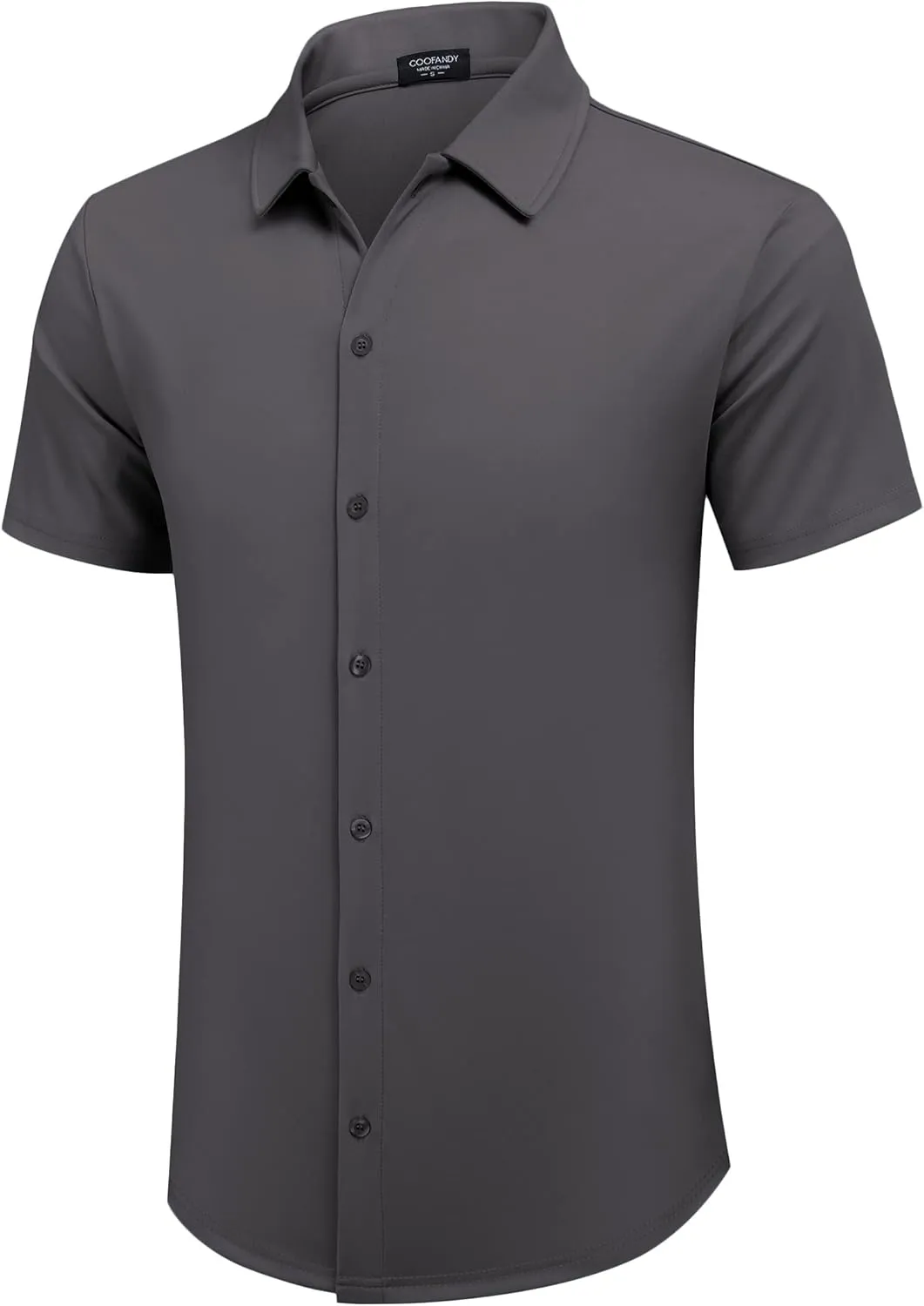 COOFANDY Mens Casual Button Down Shirt Short Sleeve Wrinkle Free Shirts Summer Shirt