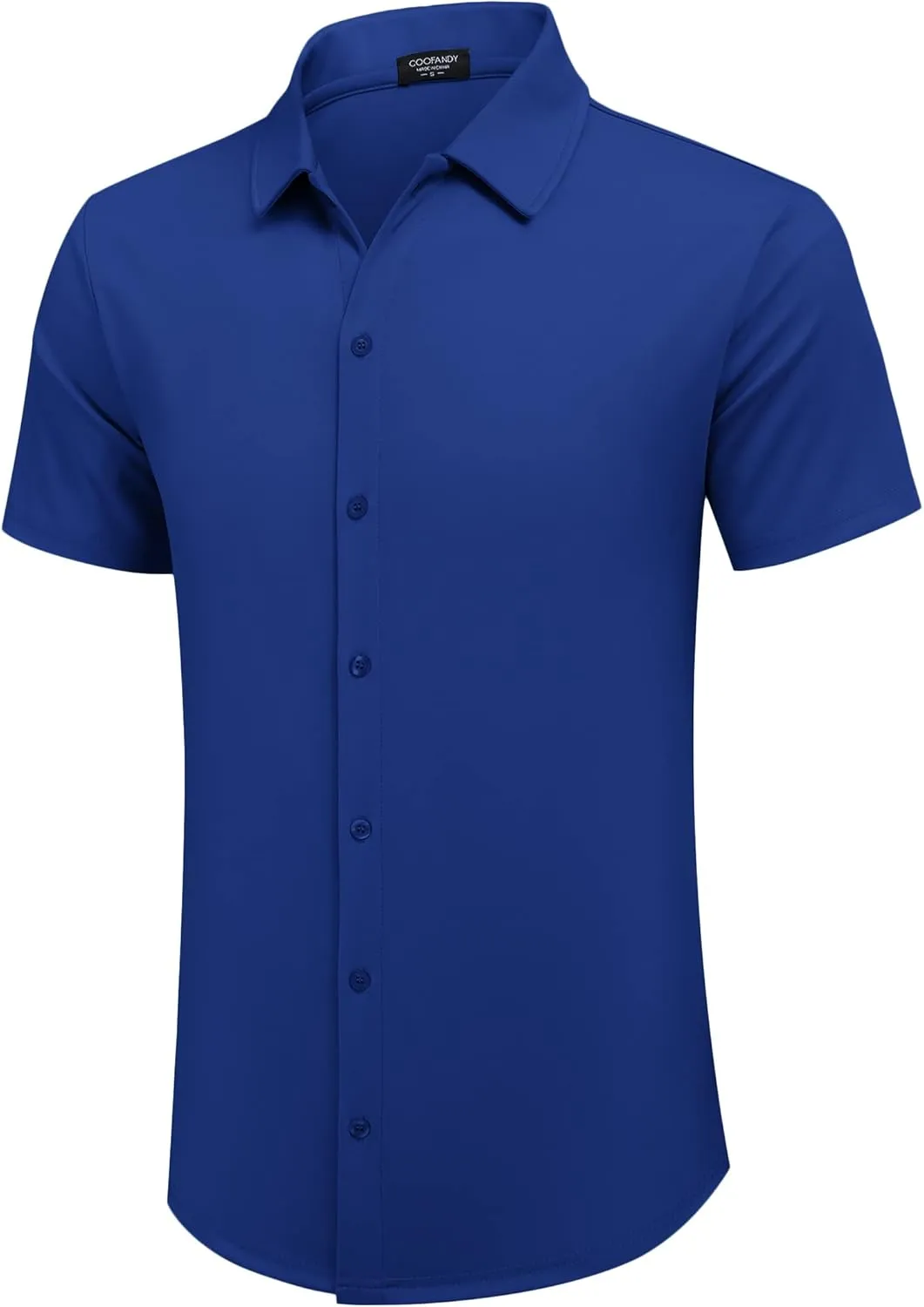COOFANDY Mens Casual Button Down Shirt Short Sleeve Wrinkle Free Shirts Summer Shirt