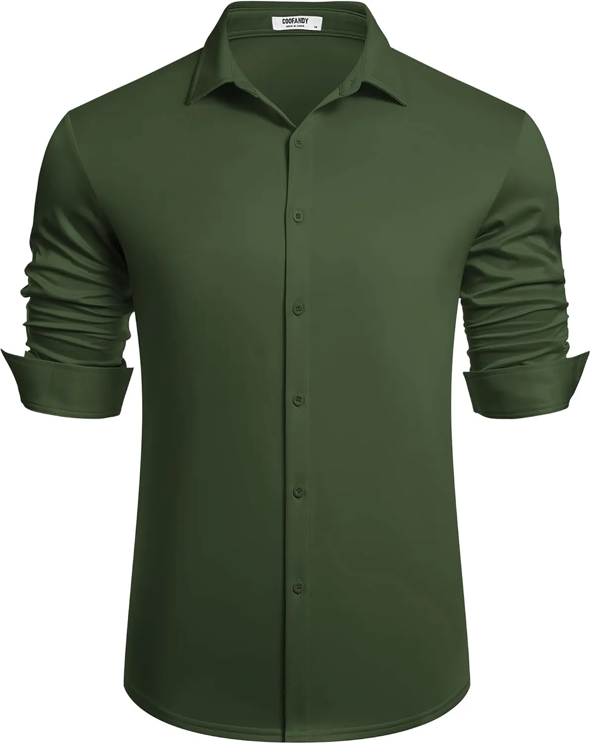COOFANDY Men's Long Sleeve Wrinkle Free Shirts Button Down Casual Stretch Dress Shirt