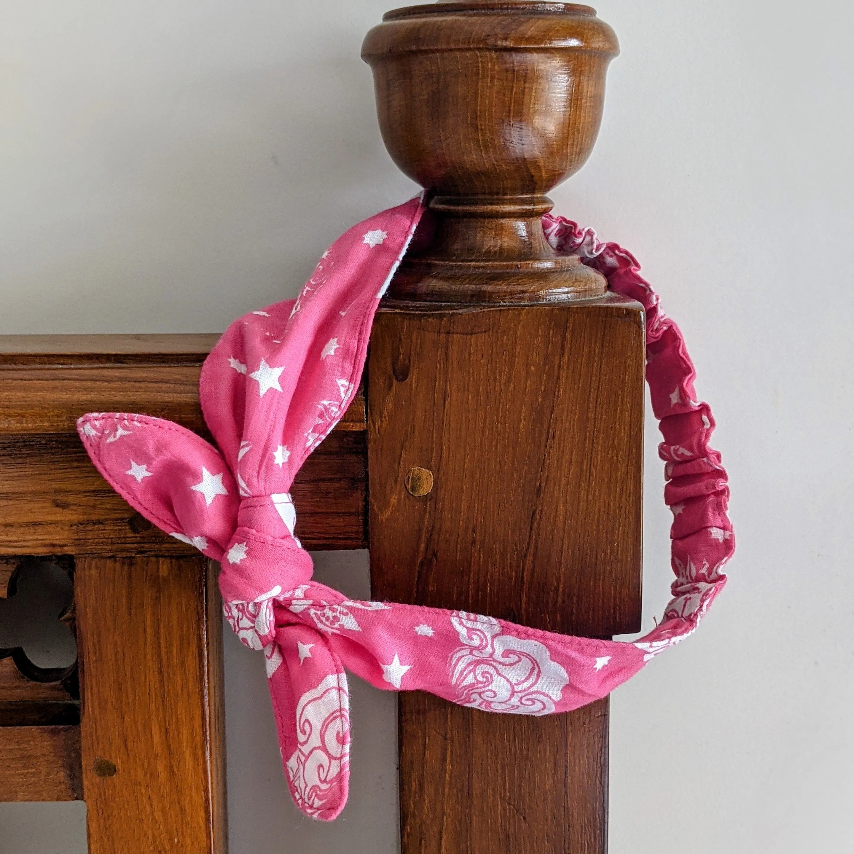 Cotton Malmal (Adjustable) Hairband - Nayantaara Pink