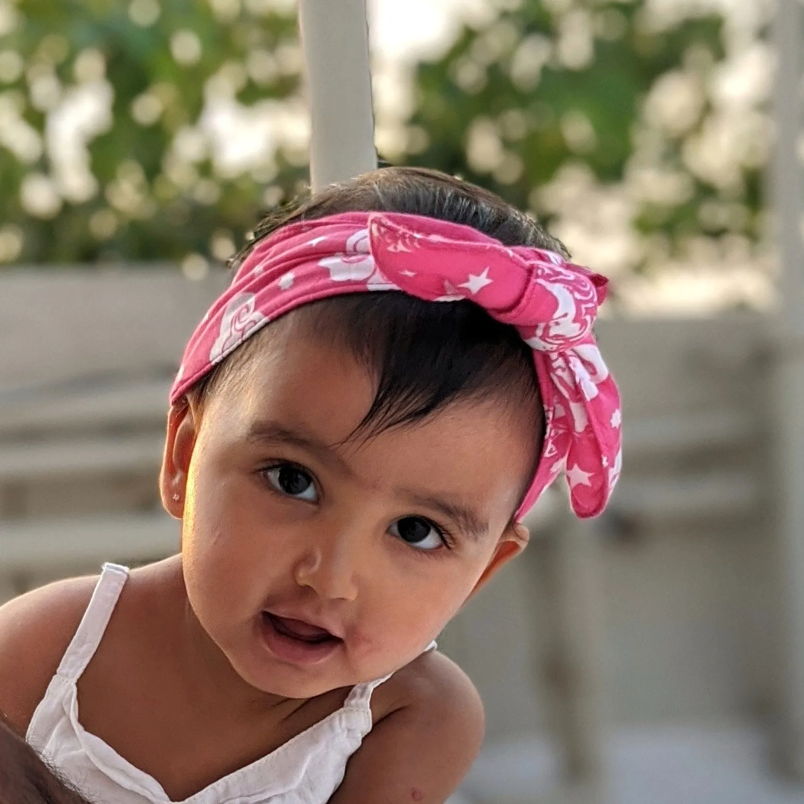 Cotton Malmal (Adjustable) Hairband - Nayantaara Pink