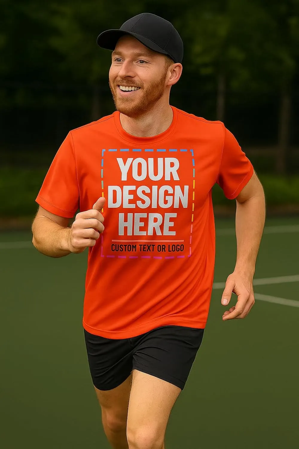 Custom Shirts - Dry Fit Moisture-Wicking Short Sleeve Performance T-Shirts for Gym, Work, or Sports