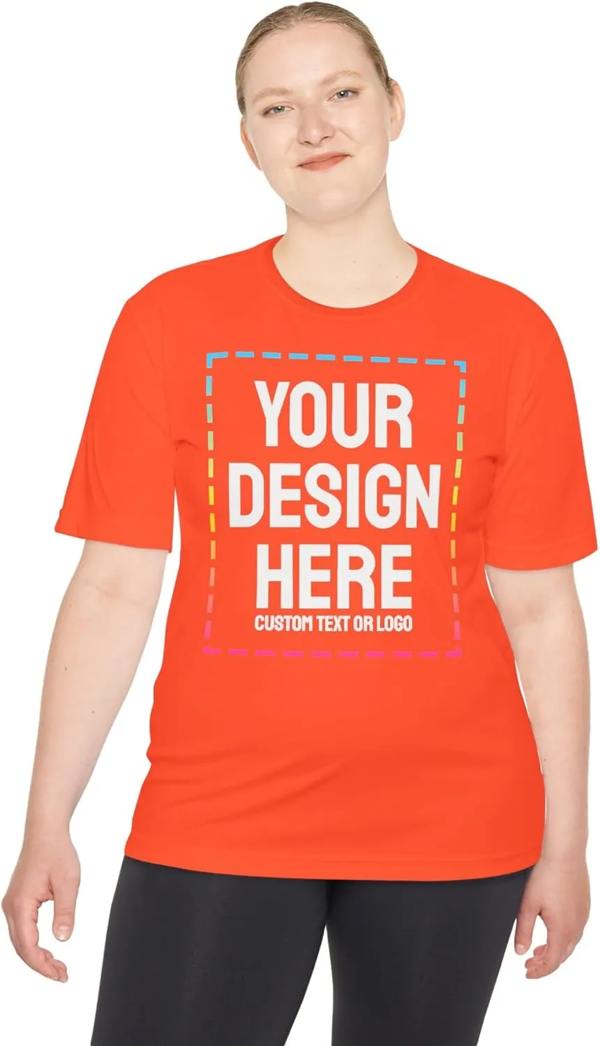 Custom Shirts - Dry Fit Moisture-Wicking Short Sleeve Performance T-Shirts for Gym, Work, or Sports