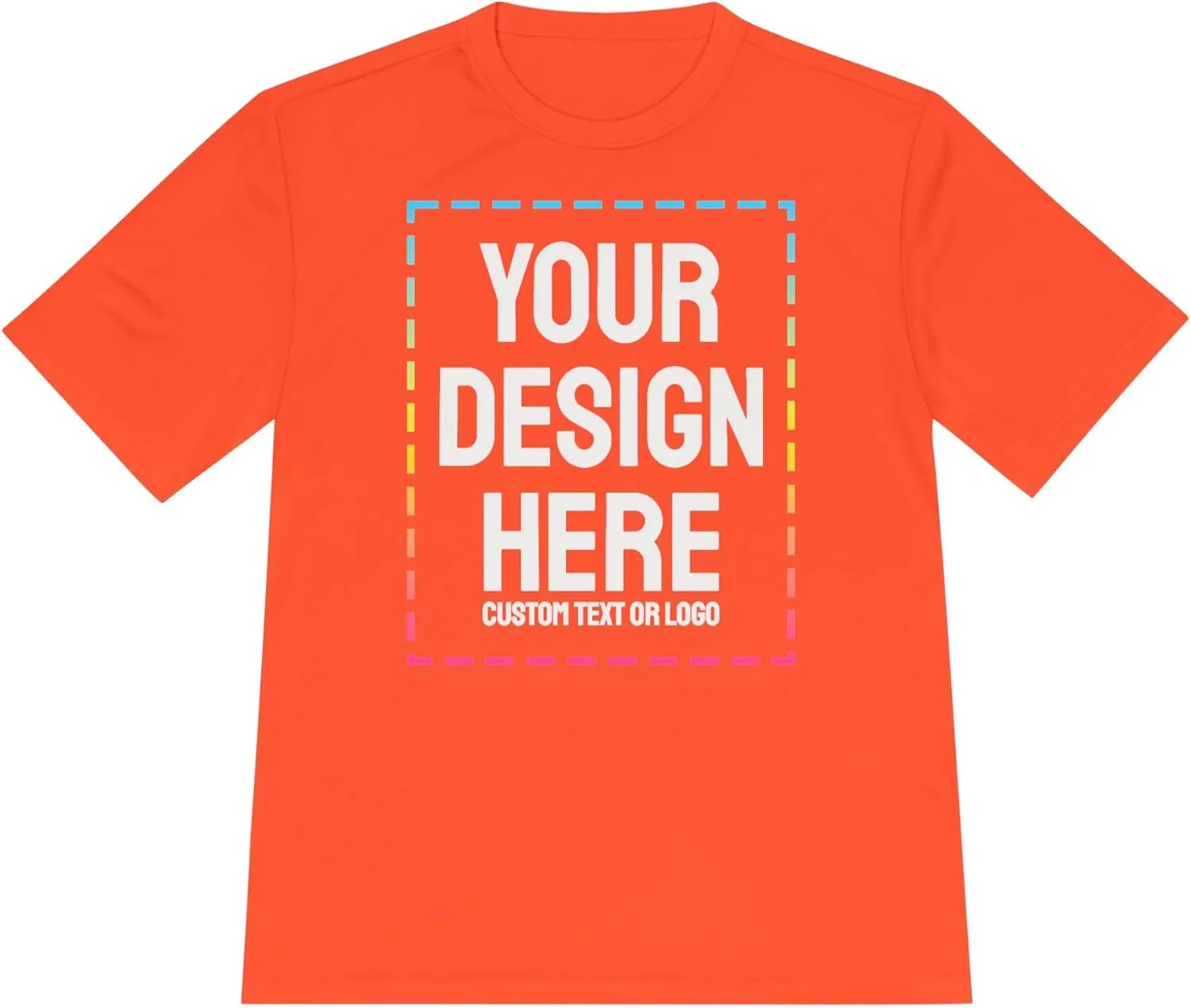 Custom Shirts - Dry Fit Moisture-Wicking Short Sleeve Performance T-Shirts for Gym, Work, or Sports