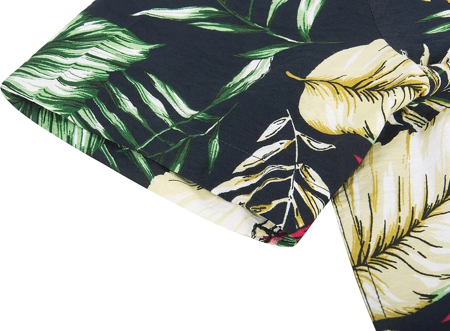 Derminpro Men's Hawaiian Shirt Short Sleeves Floral Printed Button Down Summer Beach Shirts