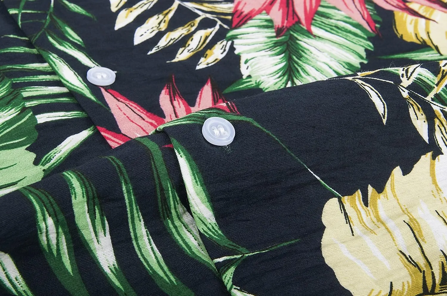Derminpro Men's Hawaiian Shirt Short Sleeves Floral Printed Button Down Summer Beach Shirts