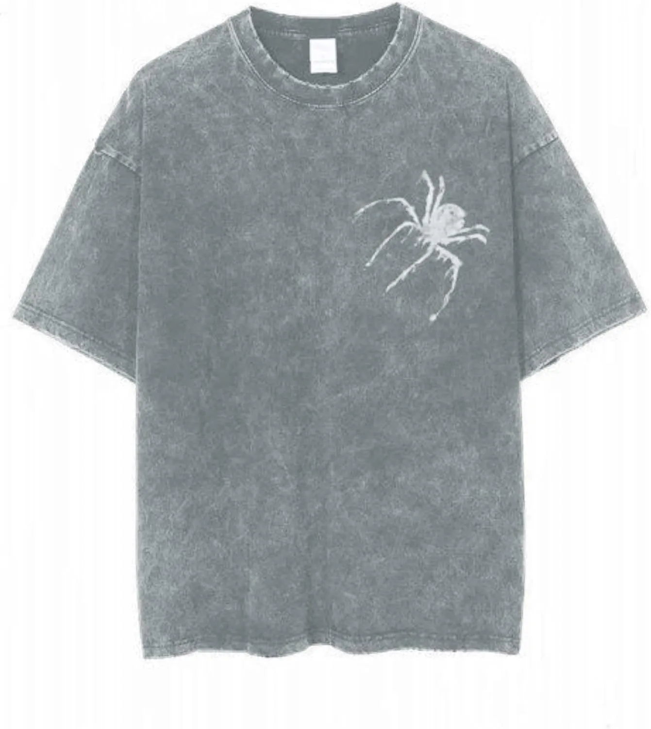 EMMIOL Men's T Shirts Oversized Short Sleeves Unisex Loose Solid Streetwear Tee Crew Neck Cotton Tops