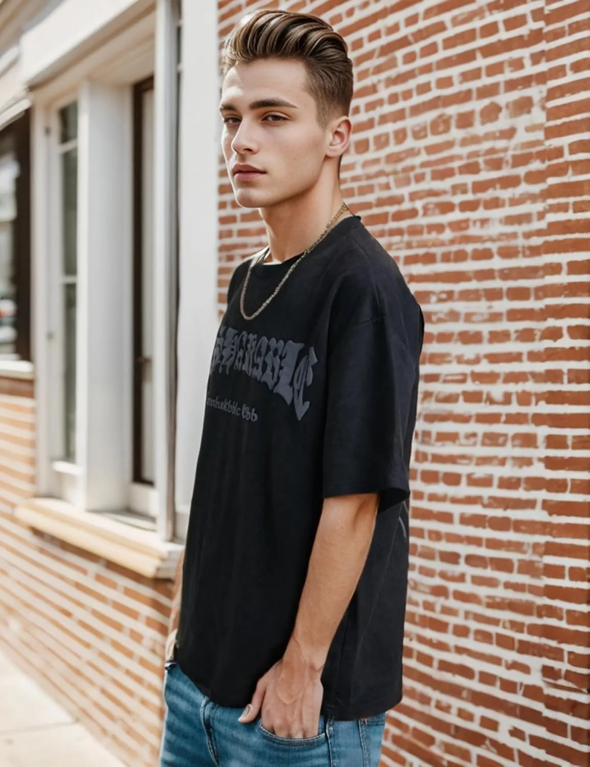 EMMIOL Men's T Shirts Oversized Short Sleeves Unisex Loose Solid Streetwear Tee Crew Neck Cotton Tops