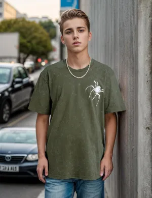 EMMIOL Men's T Shirts Oversized Short Sleeves Unisex Loose Solid Streetwear Tee Crew Neck Cotton Tops