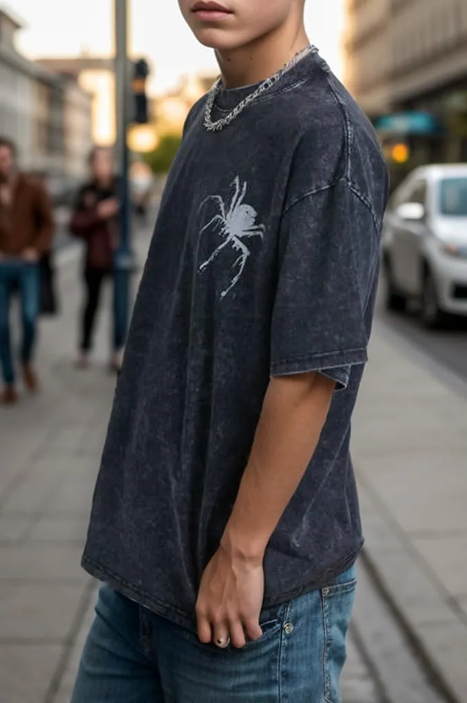 EMMIOL Men's T Shirts Oversized Short Sleeves Unisex Loose Solid Streetwear Tee Crew Neck Cotton Tops