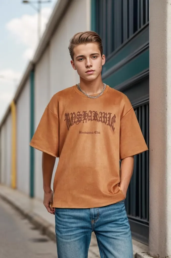 EMMIOL Men's T Shirts Oversized Short Sleeves Unisex Loose Solid Streetwear Tee Crew Neck Cotton Tops