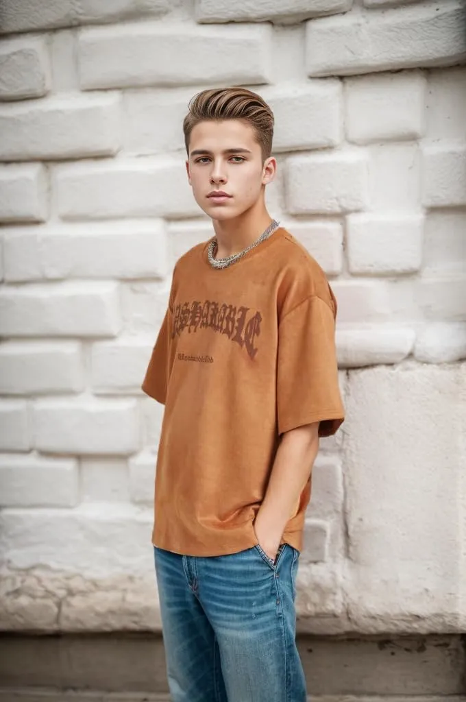 EMMIOL Men's T Shirts Oversized Short Sleeves Unisex Loose Solid Streetwear Tee Crew Neck Cotton Tops