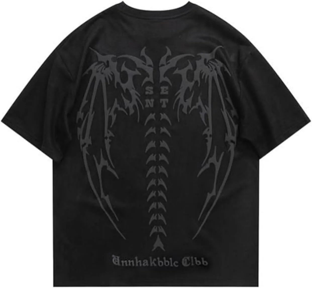EMMIOL Men's T Shirts Oversized Short Sleeves Unisex Loose Solid Streetwear Tee Crew Neck Cotton Tops