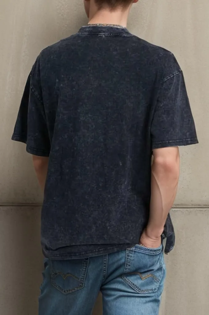 EMMIOL Men's T Shirts Oversized Short Sleeves Unisex Loose Solid Streetwear Tee Crew Neck Cotton Tops