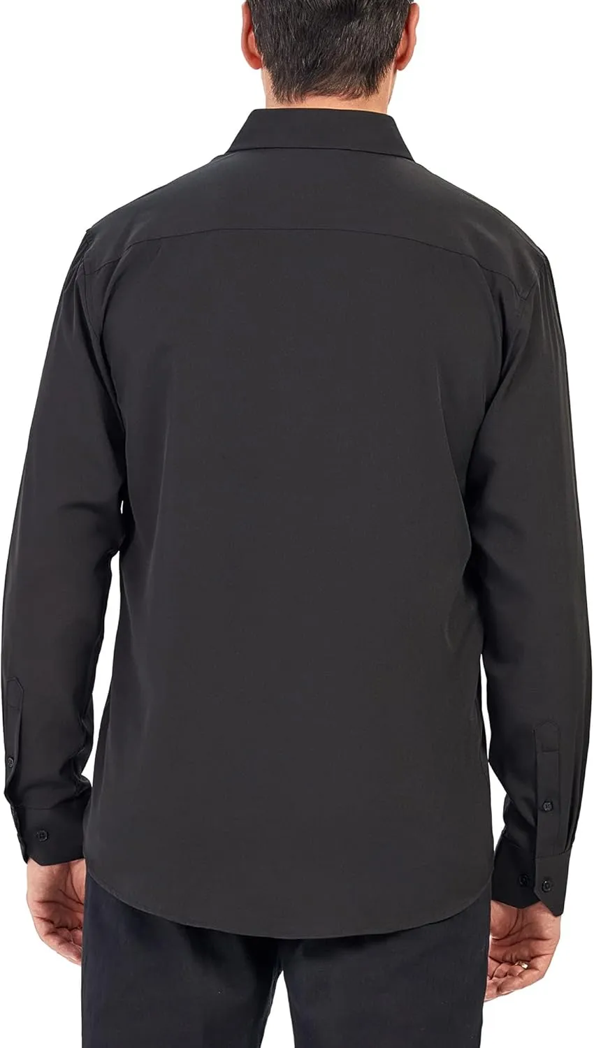 Esabel.C Men's Dress Shirt Wrinkle Free Solid Short Sleeve Button Down Shirts