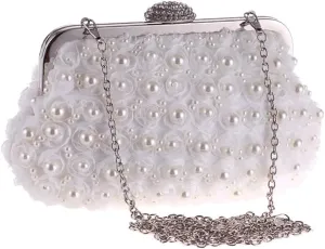 Fairy Bag Evening Bag Rose Beaded Pearl Bag Versatile Model Women's Clutch Bag