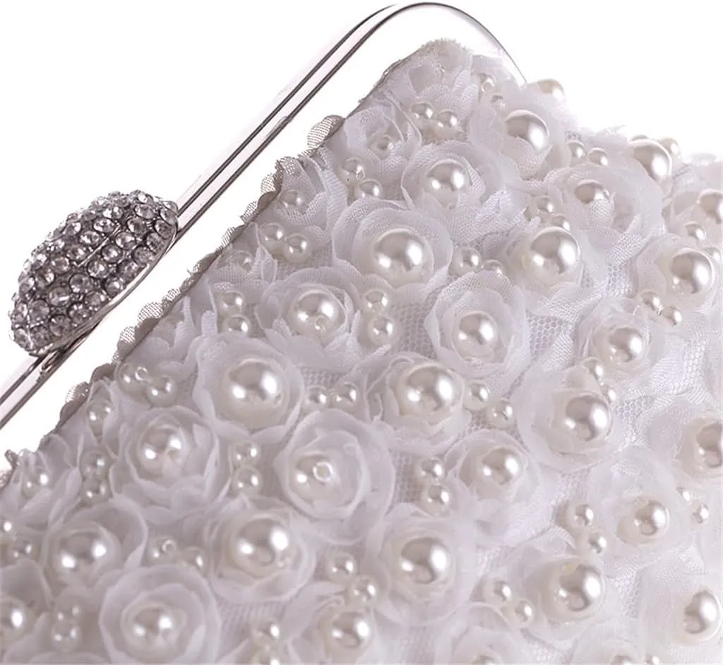 Fairy Bag Evening Bag Rose Beaded Pearl Bag Versatile Model Women's Clutch Bag