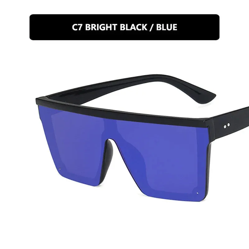 Fashion large frame conjoined sunglasses
