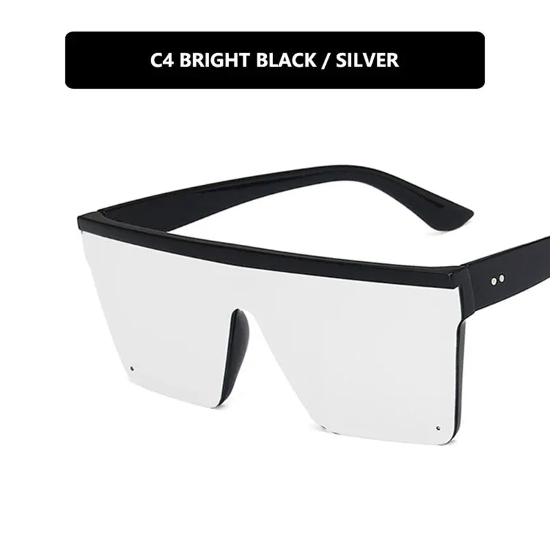 Fashion large frame conjoined sunglasses