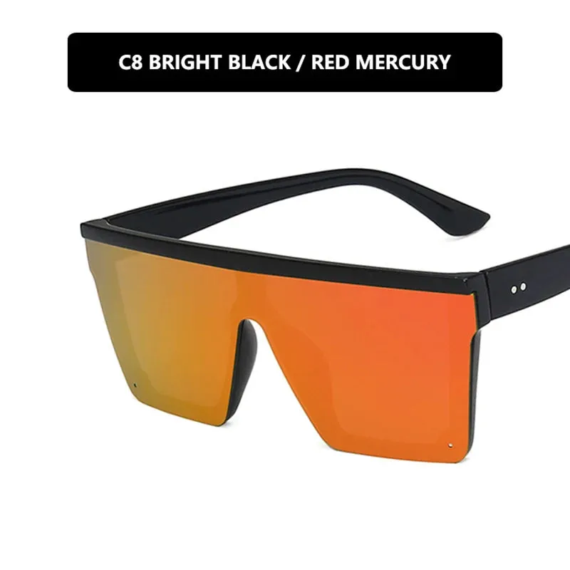 Fashion large frame conjoined sunglasses