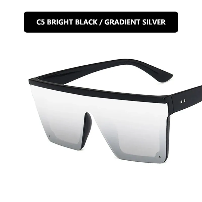Fashion large frame conjoined sunglasses
