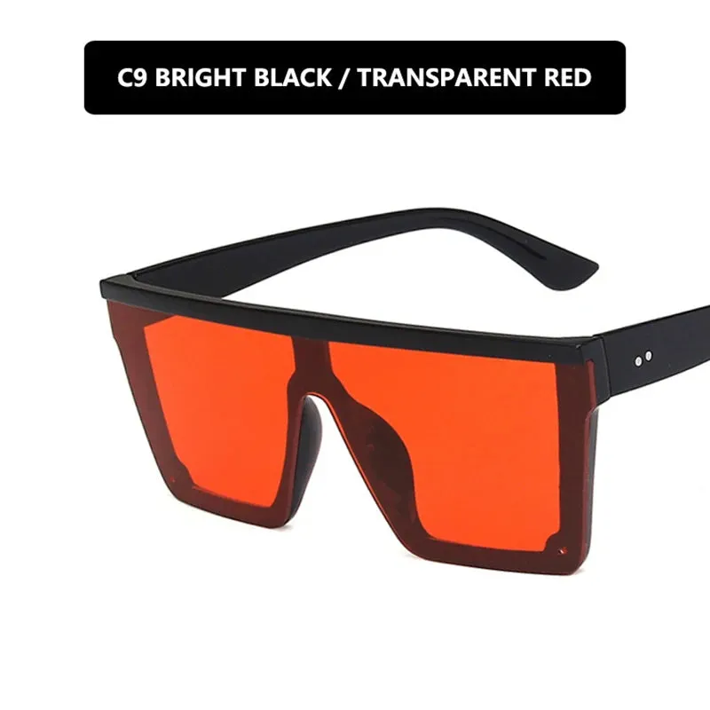 Fashion large frame conjoined sunglasses