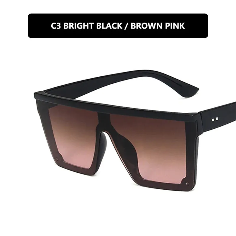 Fashion large frame conjoined sunglasses