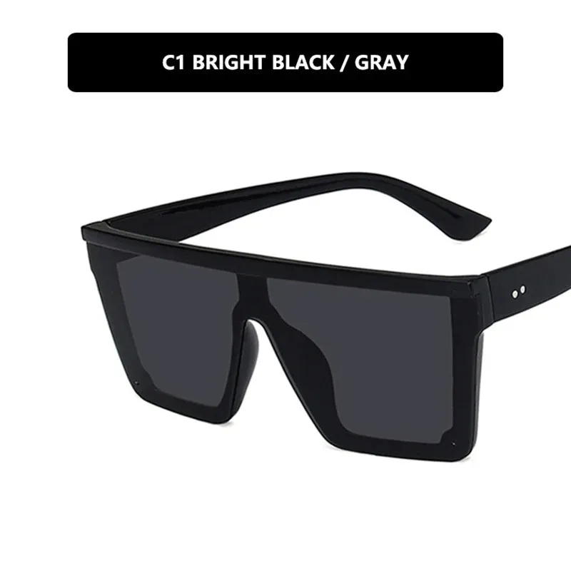 Fashion large frame conjoined sunglasses