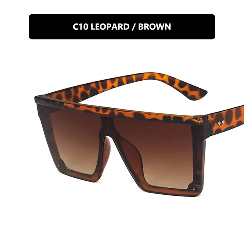 Fashion large frame conjoined sunglasses