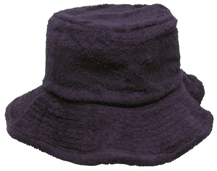Floppy Toweling Bucket Hat | Black