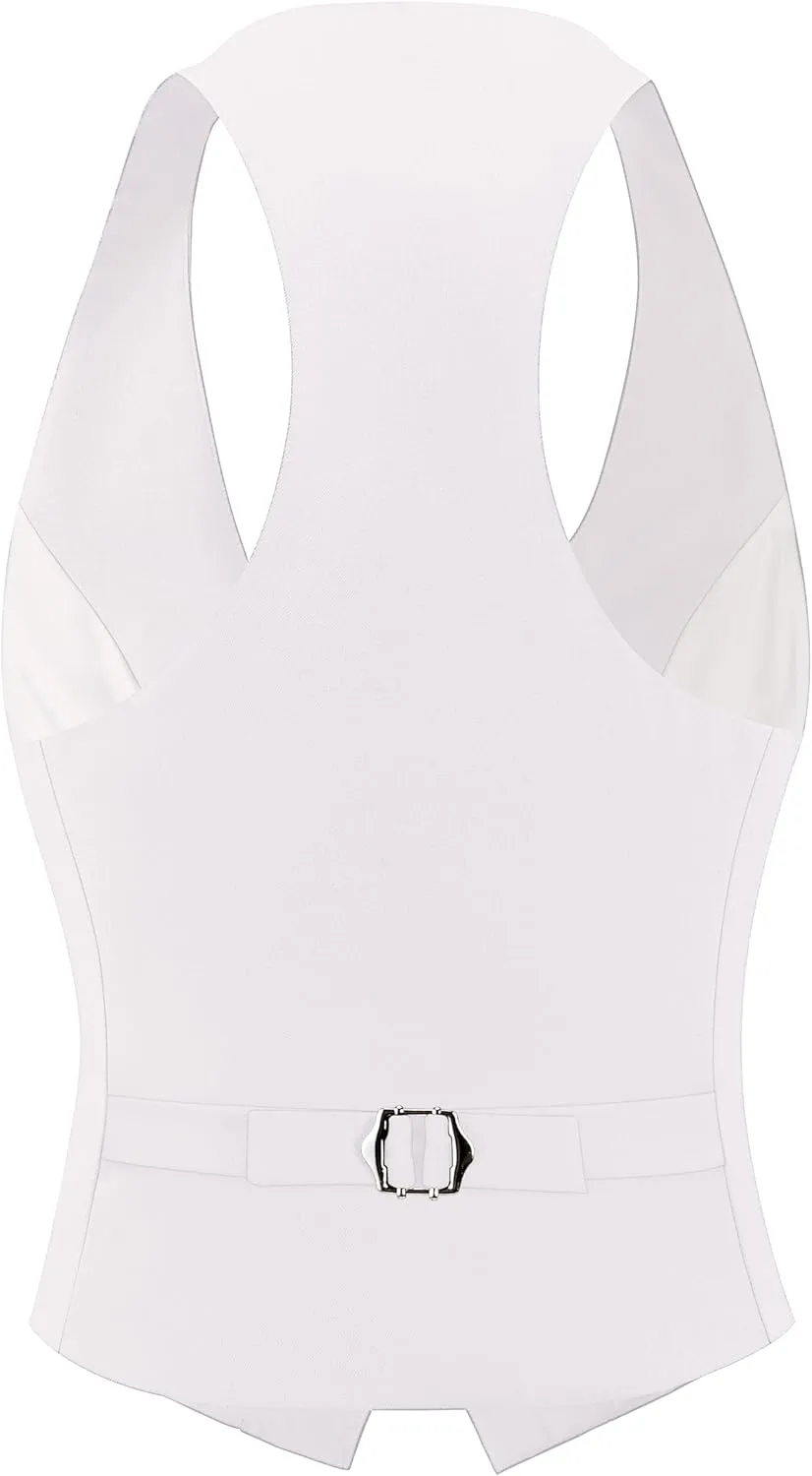Foucome Vest for Women Dressy Casual Suit Vests Versatile Steampunk Racerback Waistcoat Vest Tops