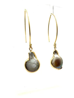Freeform Pearl Drop Earrings