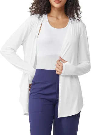 G4Free Lightweight Cardigans for Women UPF 50  Long Sleeve Sun Shirts Open Front Summer Cover Ups UV Protection