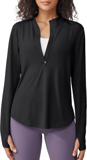 G4Free Womens UPF 50  Sun Shirts Lightweight Quick Dry Long Sleeve Workout Tops Lightweight Running Pullover