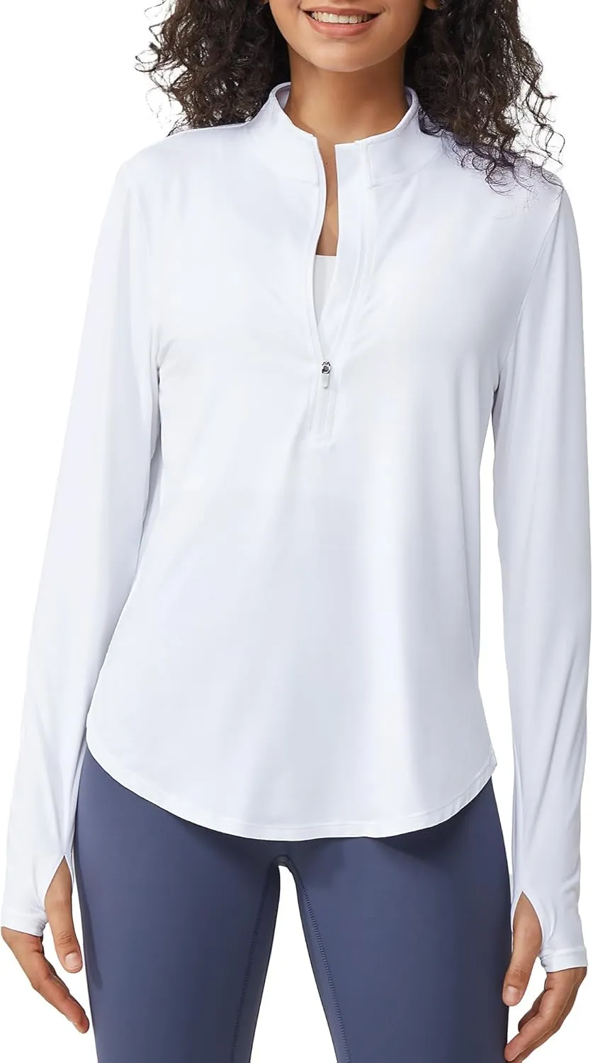 G4Free Womens UPF 50  Sun Shirts Lightweight Quick Dry Long Sleeve Workout Tops Lightweight Running Pullover