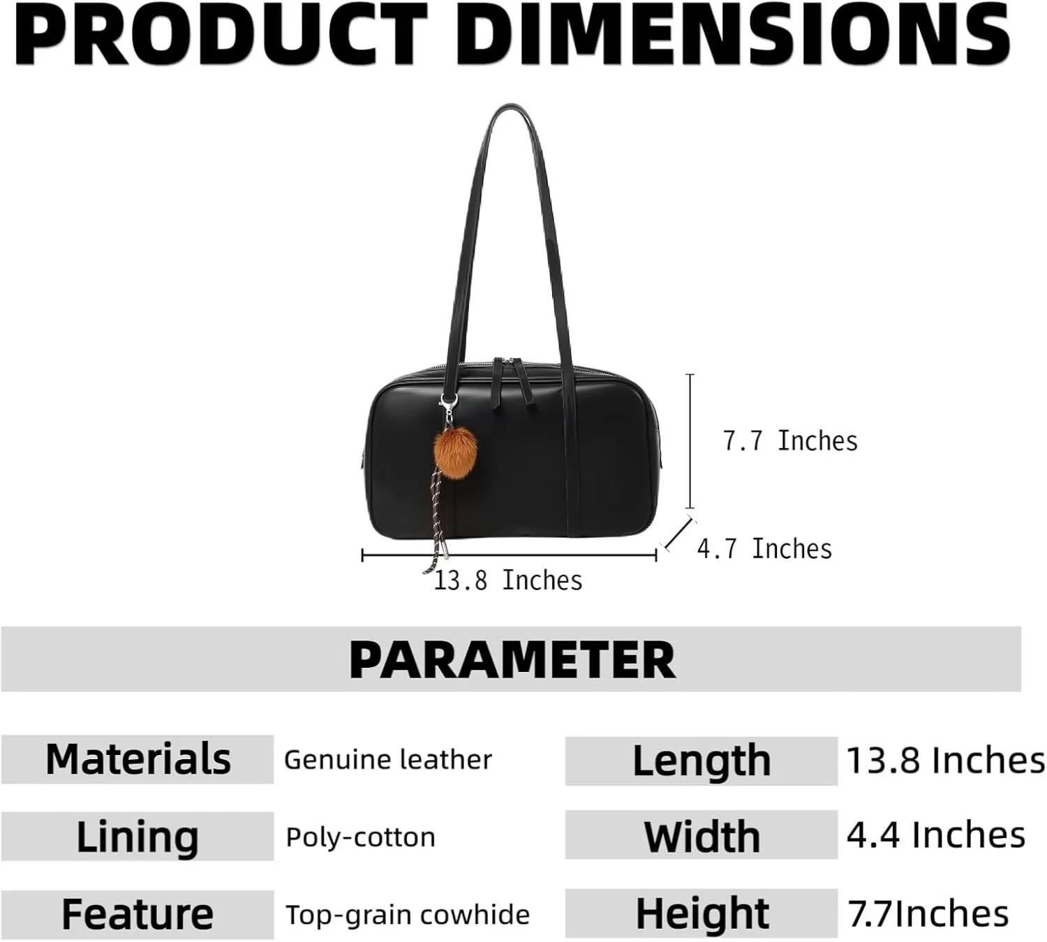 Genuine Leather Women's Handbag - Stylish Shoulder Bag and Versatile Multiple Compartments, large capacity