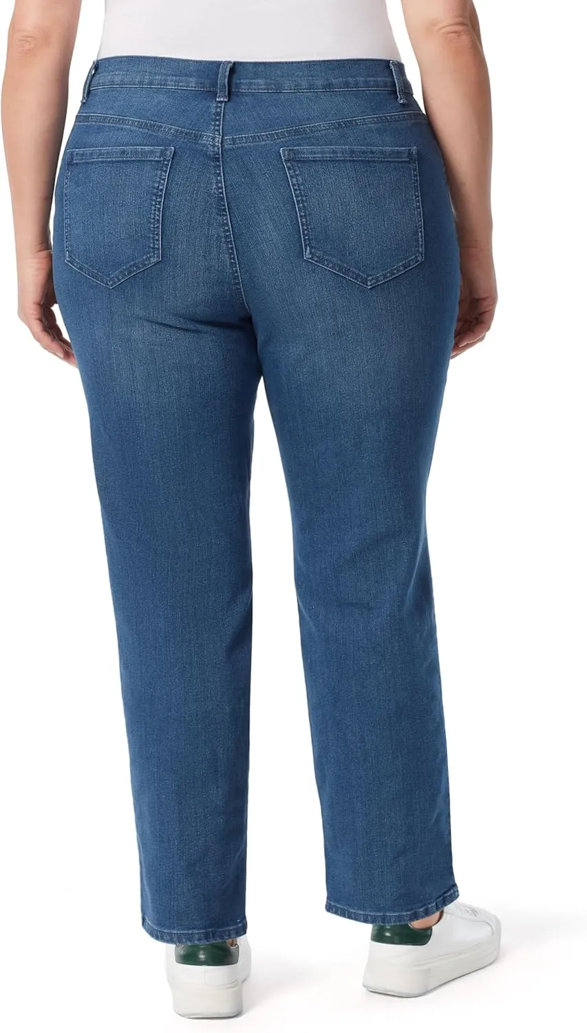 Gloria Vanderbilt Women's Amanda Classic High Rise Tapered Jean Plus Size