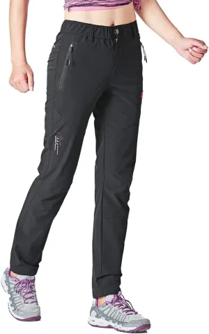Gopune Women's Outdoor Hiking Pants Lightweight Quick Dry Water Resistant Mountain Trouser