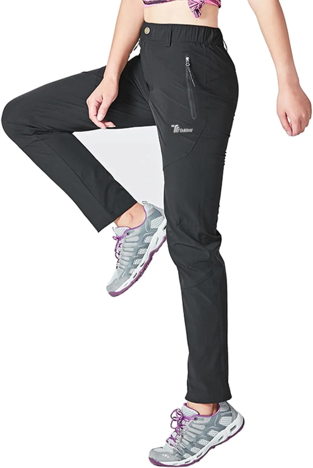 Gopune Women's Outdoor Hiking Pants Lightweight Quick Dry Water Resistant Mountain Trouser