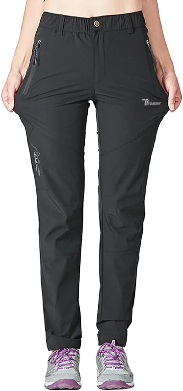 Gopune Women's Outdoor Hiking Pants Lightweight Quick Dry Water Resistant Mountain Trouser